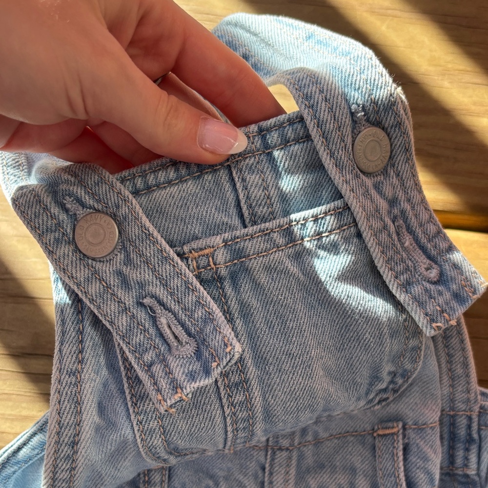 old navy baby Denim Blue Overalls size 6-12 months - Picture 3 of 4